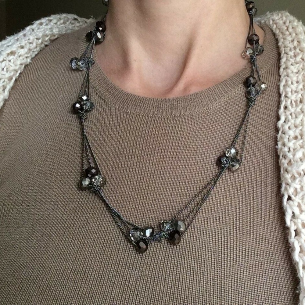 New Necklace antique silver tone